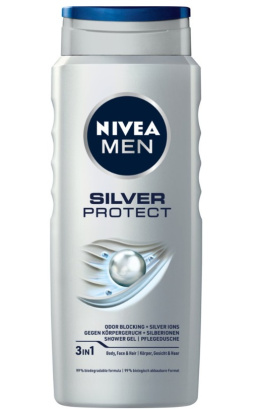 Nivea Men Silver Protect Żel Pod Prysznic Dla Mężczyzn 500 ml